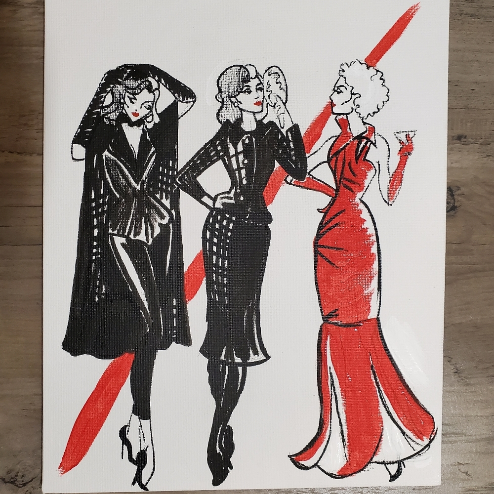 8 x 10 Cruella Fashion Painting